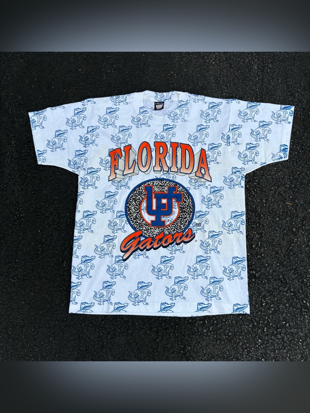 Vintage Florida Gators University All Over Print Graphic T-Shirt Screen Stars XL
